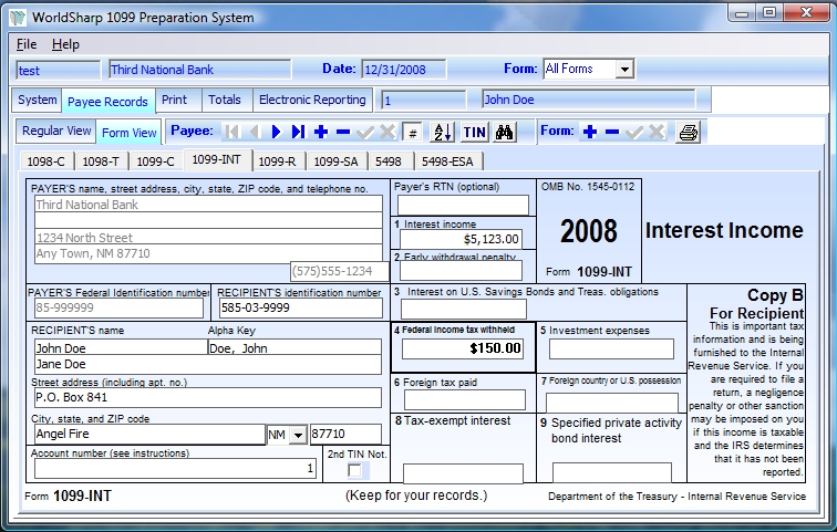 Tax Forms 1099