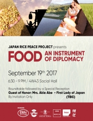 Mrs. Akie Abe, First Lady of Japan, Joins Academics, Food Activists and Food Industry Experts to Discuss Food and Peace in NYC