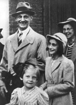 Anne Frank with Her Father, Otto Frank