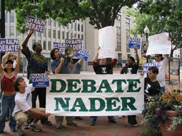 Ralph Nader Supporters Protesting Outside the CPD in 2004