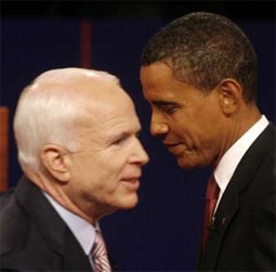 John McCain & Barack Obama at the First 2008 Presidential Debate