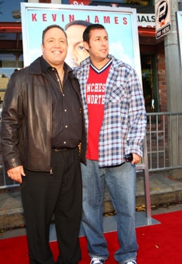 Kevin James & Adam Sandler at the Premiere of Paul Blart: Mall Cop