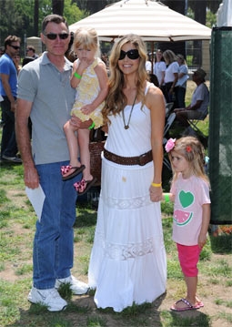 Denise Richards with Her Father, Irv, and Daughters, Lola and Sam