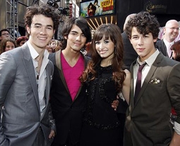 Demi Lovato with the Jonas Brothers