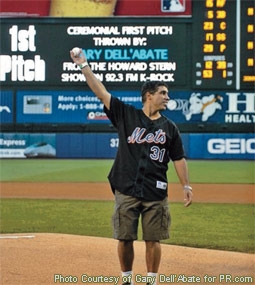 Gary Dell'Abate (Baba Booey) Throwing the First Pitch at a 2004 Mets Game