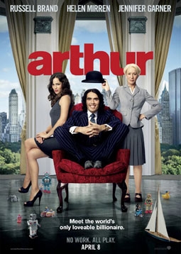 Arthur with Russell Brand, Helen Mirren & Jennifer Garner