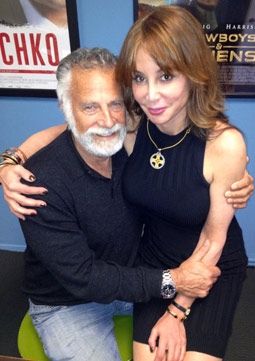 Publicist Liza Anderson with Dos Equis Beer Spokesman, Jonathan Goldsmith