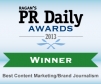 Ragan's PR Daily: Best Content Marketing/Brand Journalism Winner