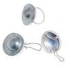 Round blue mabe pearl sterling silver ring & earrings set Image