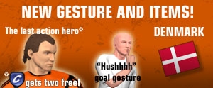 Club Member exclusive hairstyle plus the Hush goal Gesture and Denmark Items Image