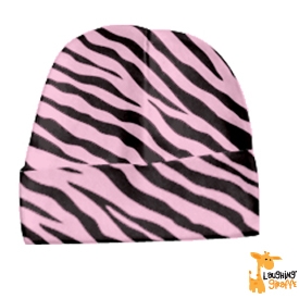 Pink Zebra Baby Toddler Beanie Hats Image