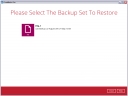 Select a backup set to restore Image