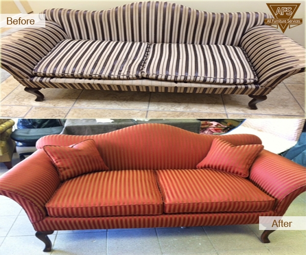 Sofa Couch Chair Reupholstery Fabric Change Padding Image