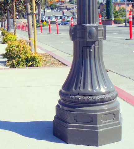 Ornamental cast iron pole base Image