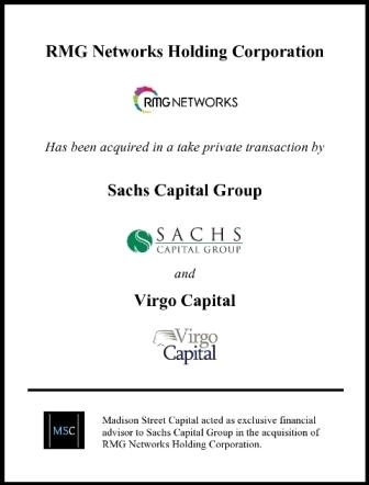 RMG Networks Holding Corp - Sachs Capital Group Image