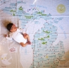 Michigan Baby Swaddle Blanket Image
