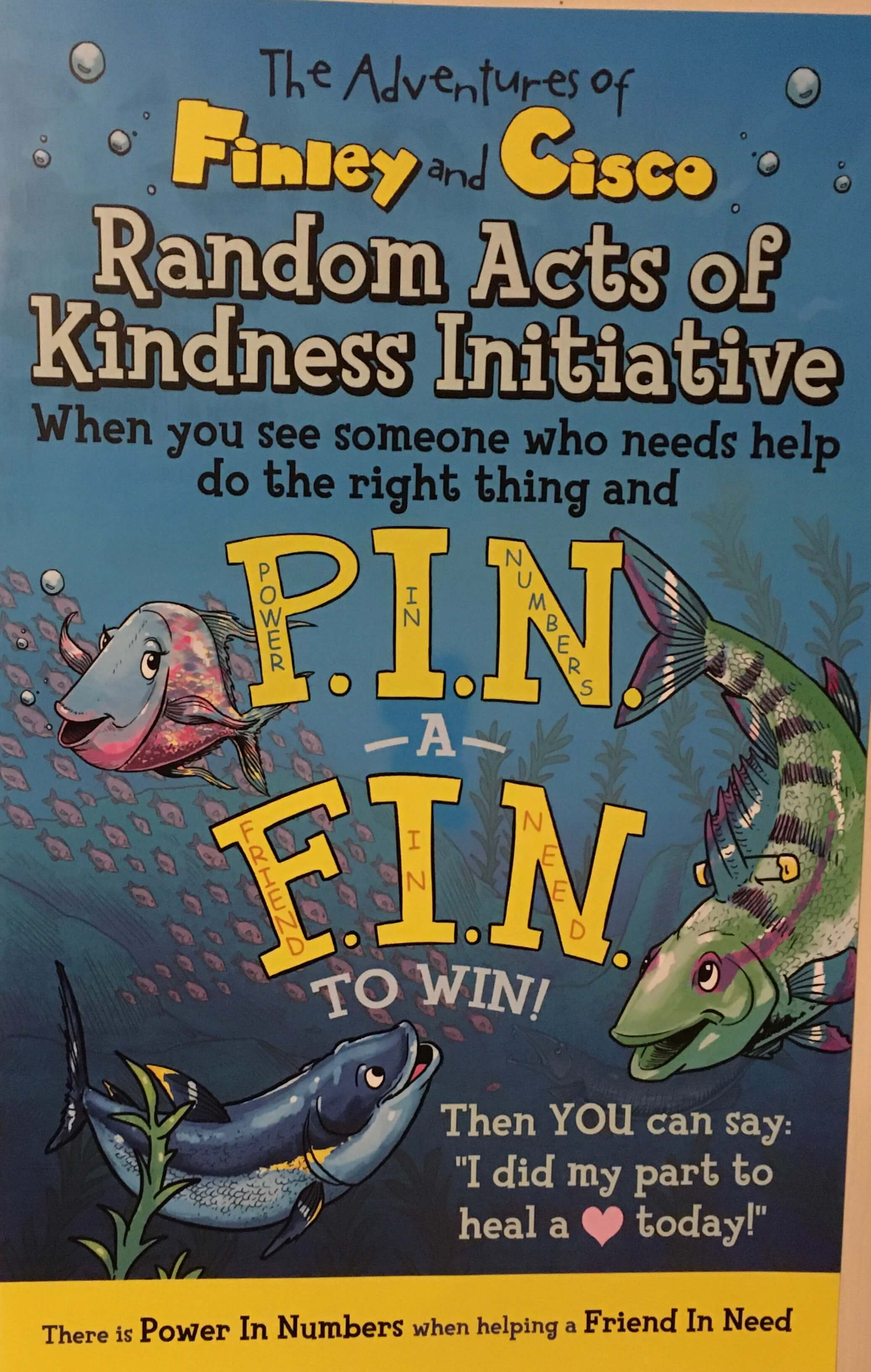 PIN A FIN TO WIN Random Acts  of  Kindness Poster Image