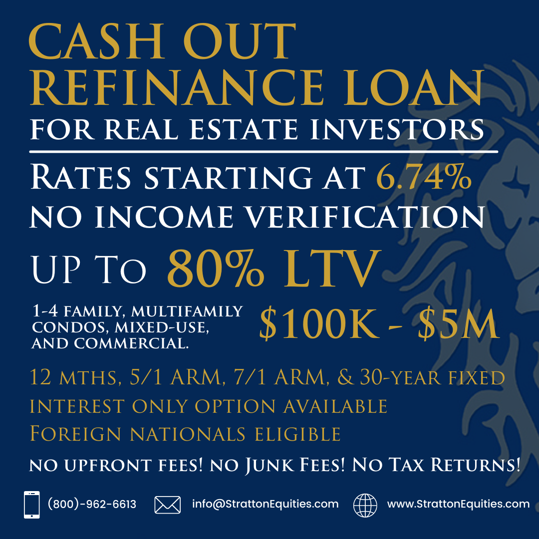 Cash Out Refinance Loan - Rates Starting at 6.74%/Up to 80% LTV Image