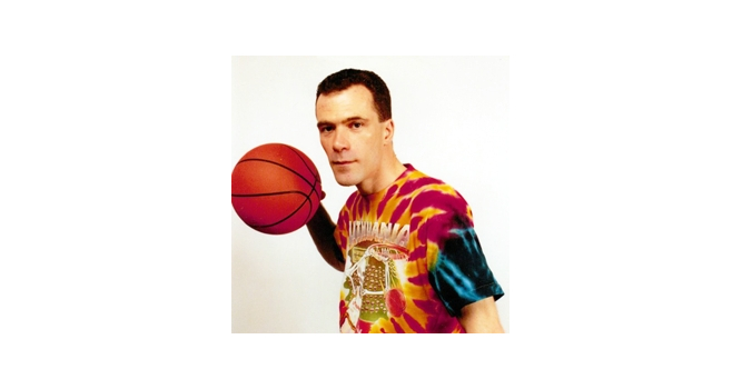 Lithuania Tie-Dye Basketball T-Shirts Slam-Dunking Skeleton