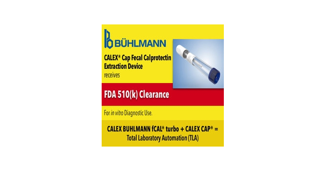 Faecal calprotectin extraction device BÜHLMANN CALEX® Cap pre-filled with  buffer, for preparation of faecal samples. Box of 50