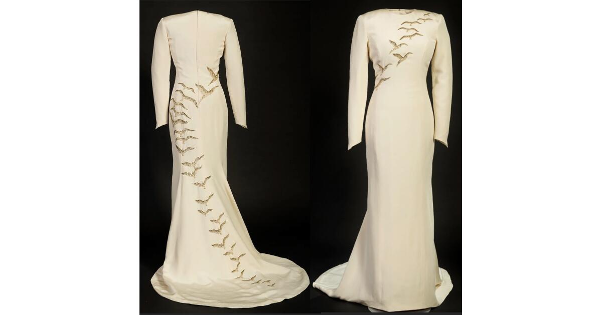 princess diana wearing falcon dress Several Princess Diana Dresses from Kate Middleton-Approved Designer Up for Sale
