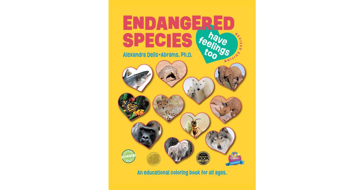 Alexandra Delis-Abrams, Ph.D’s New Ebook, “Endangered Species Have Emotions Too: An Tutorial Coloring Ebook for All Ages”
