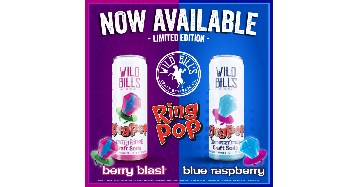 Wild Bill's Olde Fashioned Soda Co. Partners with Bazooka Candy Brands to Unveil Nostalgic Limited Edition Ring Pop® Flavors - Vimarsana News