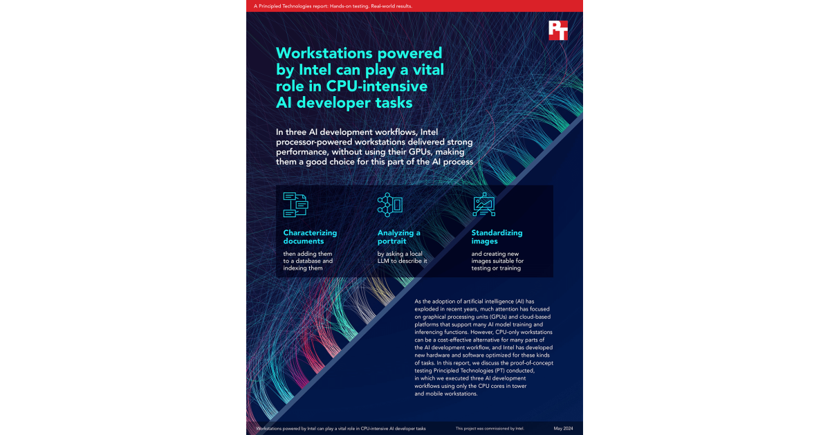 New Principled Technologies Study Demonstrates How Workstations Featuring Intel Processors Can be a Strong Choice for CPU-Intensive AI Developer Tasks - Vimarsana News