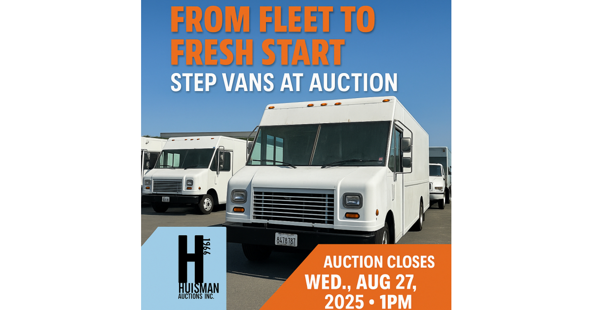 Huisman Auctions Announces Fleet Liquidation of Ford E-450 Step Vans Across California