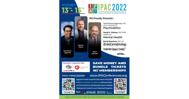 The IPA Confirms IPAC2022NV Medical Conference at Alexis Park Resort in Las Vegas, NV with CME on Cannabis, Psilocybin, Psychedelics, Mental Health & More - Vimarsana News