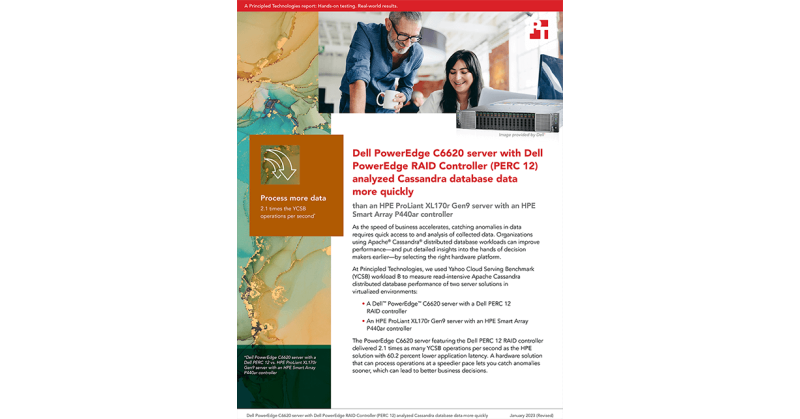 Principled Technologies Releases Studies Comparing the Apache Cassandra Performance of the Dell PowerEdge C6620 with PowerEdge RAID Controller 12 to Two Servers - Vimarsana News