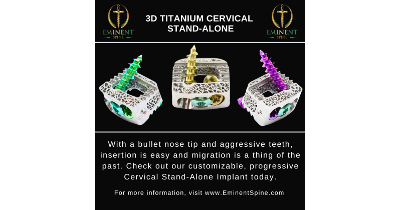 Eminent Spine's Cervical Stand-Alone System Usage Report and Clinical Study - Vimarsana News