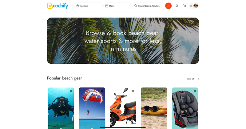 Introducing the First Beach Gear Rental App - Beachify - Vimarsana News