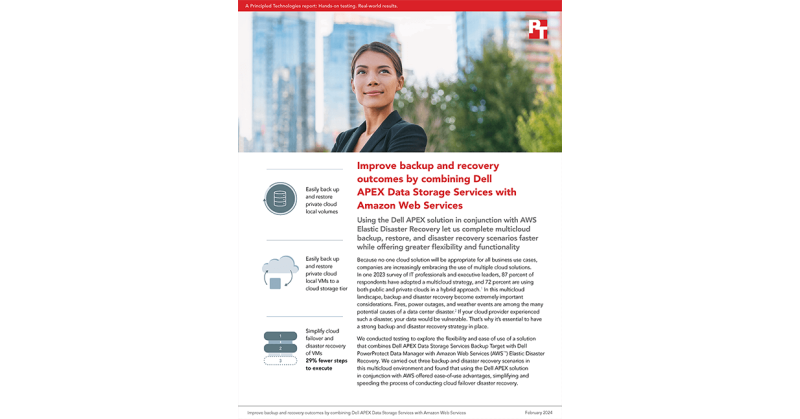 New Principled Technologies Report Reveals How a Solution Combining Dell APEX Data Storage Services and Amazon Web Services Could Improve Backup and Recovery Outcomes - Vimarsana News