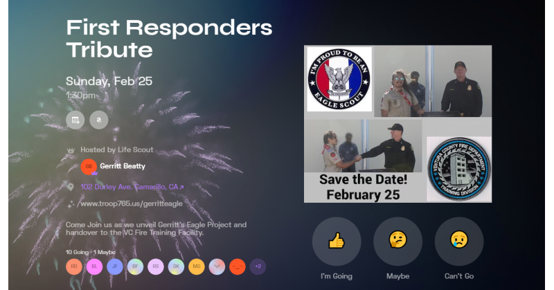 First Responders Tribute Eagle Project - Vimarsana News