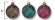 Twister Ornament 6 Pack- Multi w/ glitter