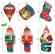 European Vintage Sampler Ornament 6 Pack