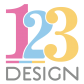 123 Design Logo