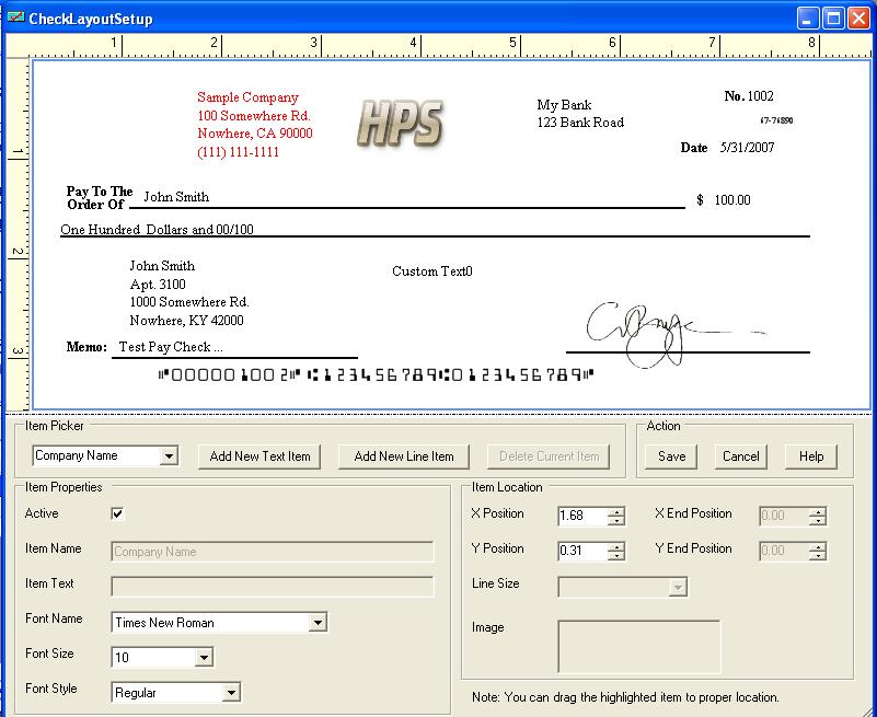 software to print personal checks