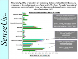 Seventy Percent of US Voters’ Feeling Distressed, Depressed and Terrified About United States Economy