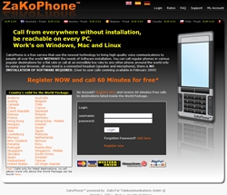 ZaKoPhone, a Web Based Phone That Works Inside the Browser Without Installation