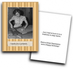 "Depressing Times" Greeting Cards from Order of St. Nick Draw Humorous Parallels Between Recession and Great Depression