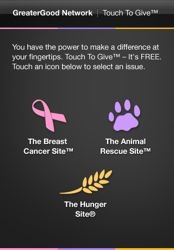 GreaterGood Network Releases Touch To Give™ iPhone app