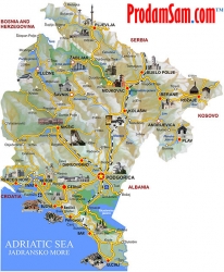 Montenegro Interactive Map Search on ProdamSam.com
