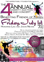 Harris Family Foundation 4th Annual Charity Concert & Auction to Benefit Friends of Karen