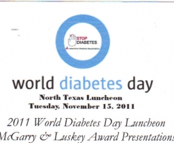 Fifth Annual World Diabetes Day Luncheon Luncheon & Expo - November 15, 2011