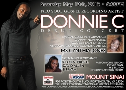 Donnie C Releases Latest Singles; Performs May 19th at Mt. Sinai Church