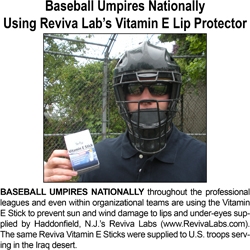 Baseball Umpires Using Reviva Lab's Vitamin E Stick