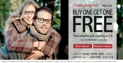 Leading Online Shopping Mall MyReviewsNow.net Announces Buy One Get One Free Sale from GlassesUSA