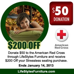 LifeStyles Furniture Raising Red Cross Donations for Those Affected by Hurricane Sandy Through Ekornes Stressless Charity Promotion